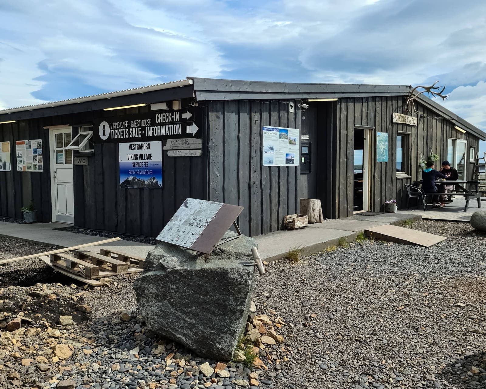 Viking Cafe access point near the Viking Village Film Set and Vestrahorn