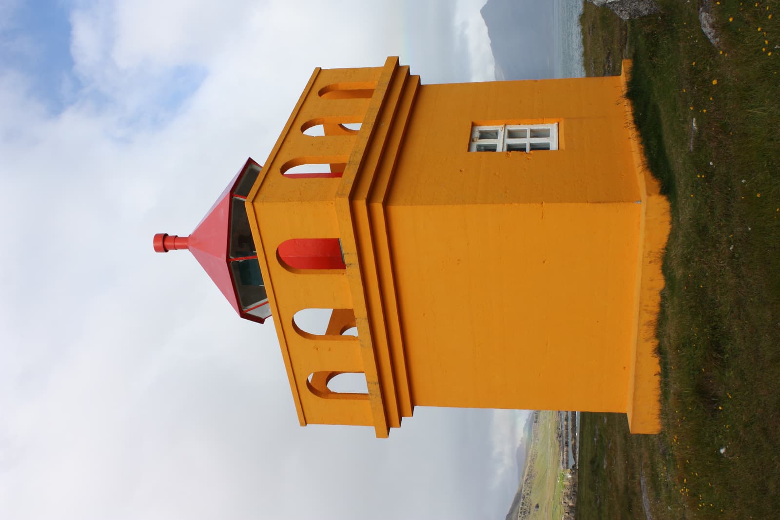 Brimnesviti Lighthouse on the north shore of Seyðisfjörður in East Iceland.