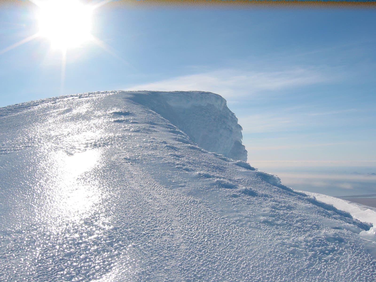 Eyjafjallajökull glacier seen in clear South Iceland conditions.