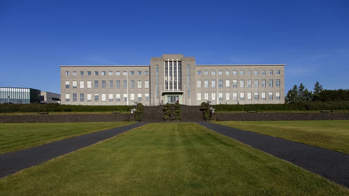 University of Iceland Main Building at Suðurgata in Reykjavík