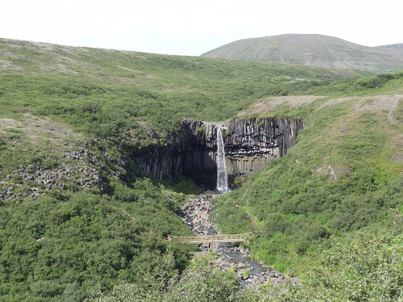 Thjofafoss waterfall on the walking route in Skaftafell.