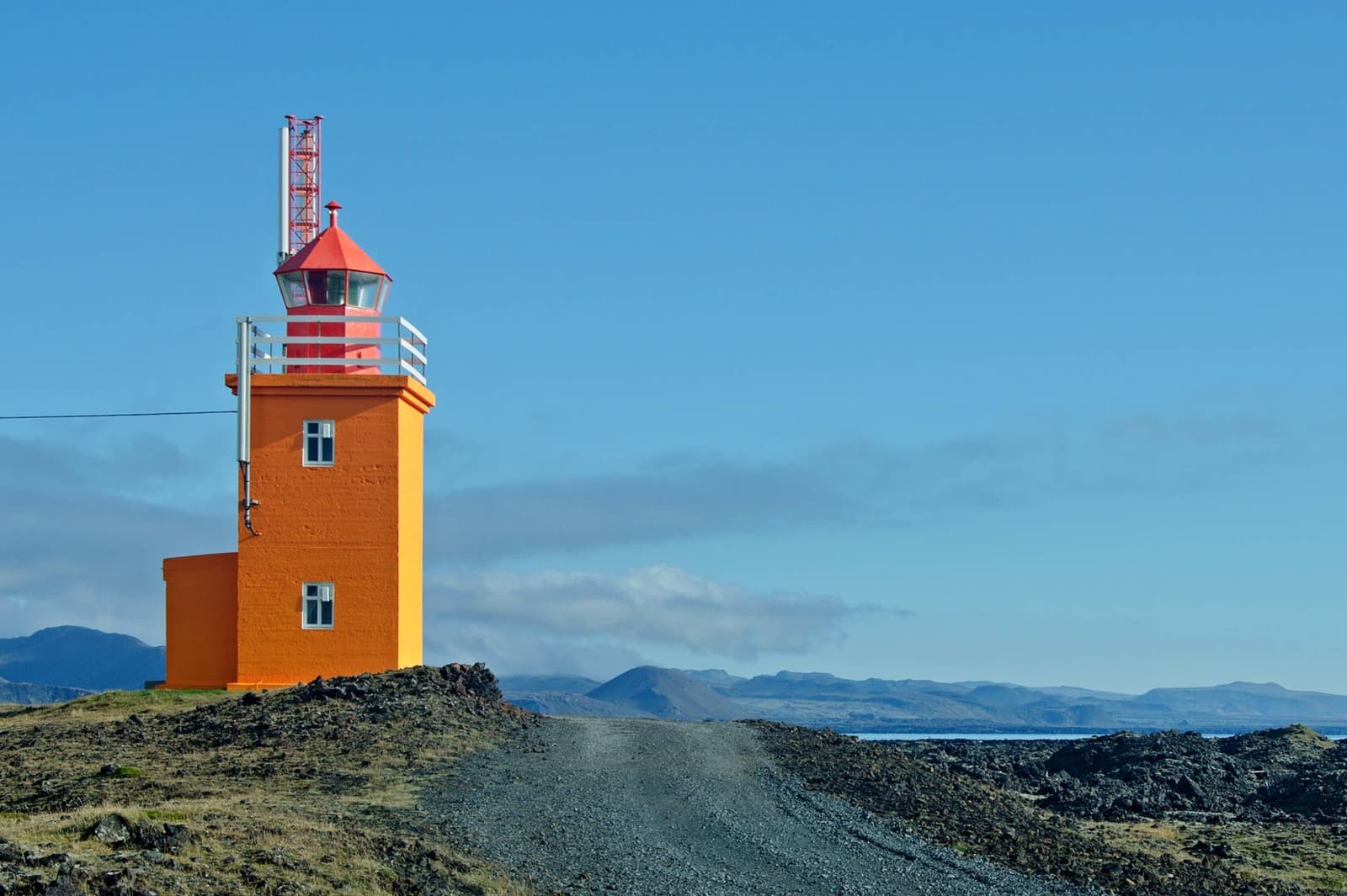 Grindavík town and harbor area within the Reykjanes Geopark landscape.