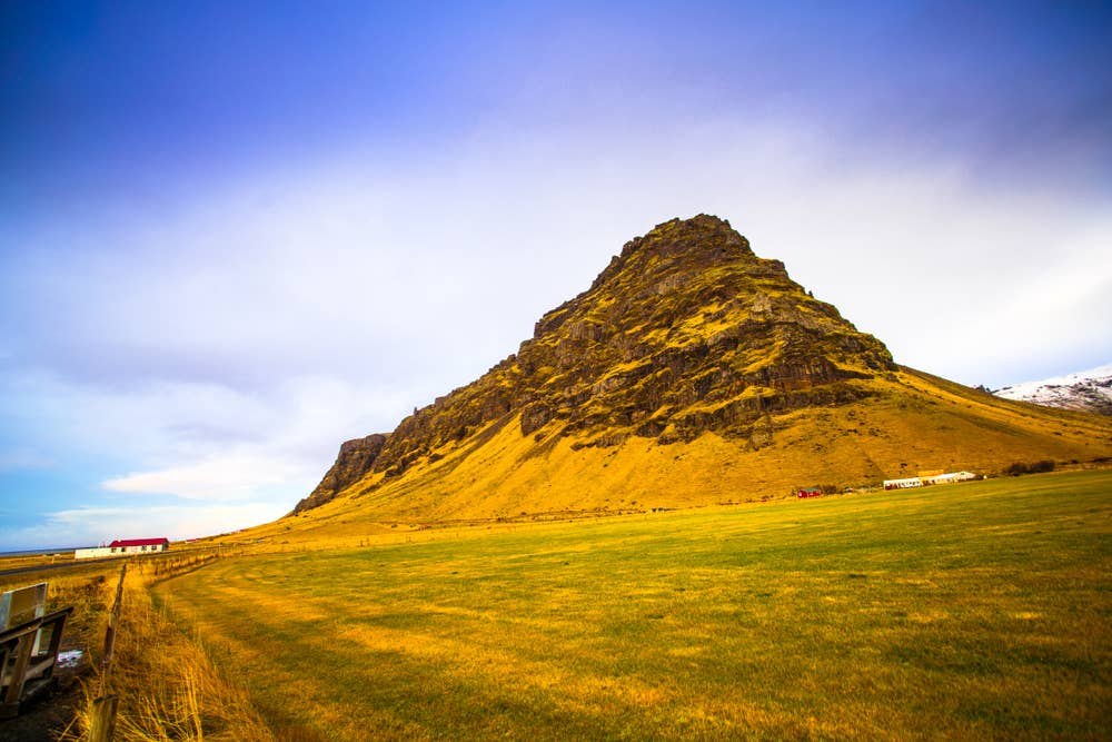 Eyjafjallajökull ice cap under clear summer conditions in South Iceland.