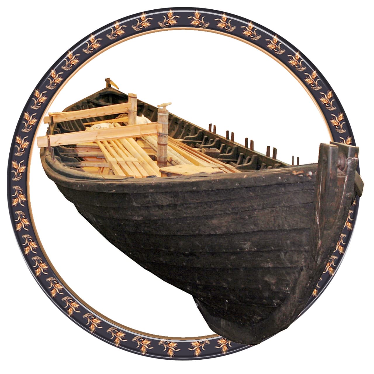The preserved shark-fishing boat Ófeigur displayed as the main object of Reykir Regional Museum.