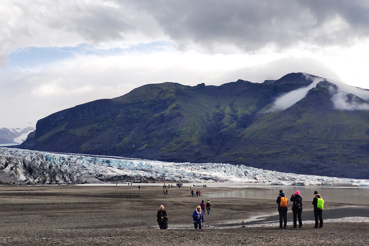 View toward Skaftafellsjökull outlet glacier from the glacier trail in Vatnajökull National Park.